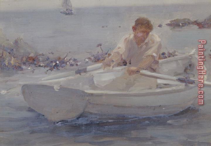 Henry Scott Tuke Man in a Rowing Boat